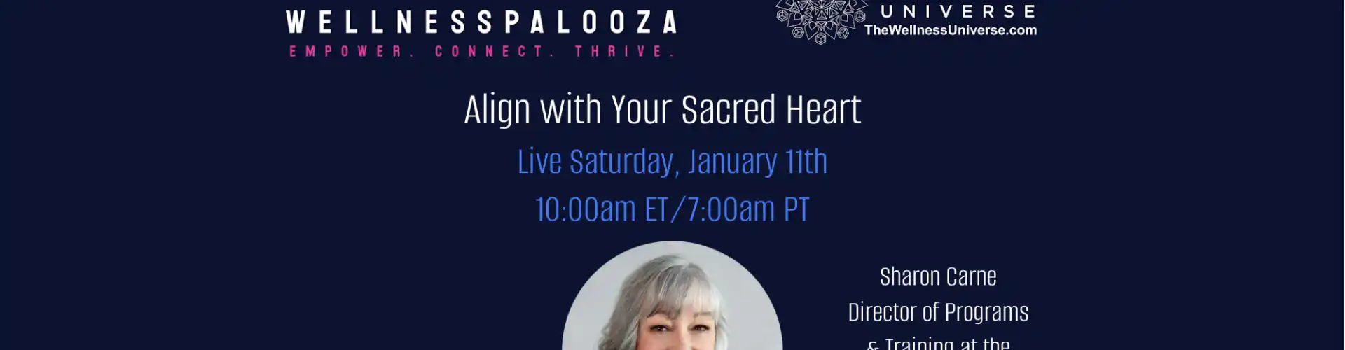 Wellnesspalooza 2025 Sharon Carne ile Kutsal Kalbinizle Uyum Sağlayın - Online Class by The Wellness Universe